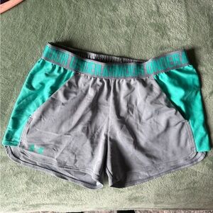 Under Armour Women's Athletic Shorts in Gray and Teal